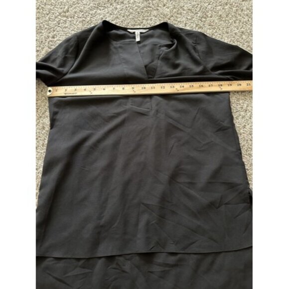 BCBGeneration Women's Black Long Sleeve Sheer Flowy Layered Blouse Size XS - Picture 7 of 10